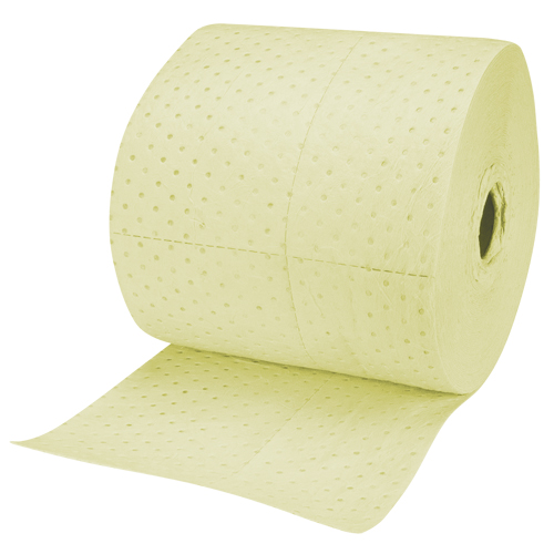 Industrial-Grade Fine Fibre Sorbent Rolls, Heavyweight, 150' L x 15" W, 35 Gal. Absorbancy Distribution Jean Lapalme