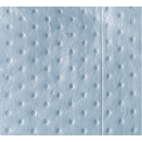 Feuilles absorbantes bleues li&eacute;es de premi&egrave;re qualit&eacute;, Huile seulement, 15" x 17", 15 gal. d'absorption Distribution Jean Lapalme