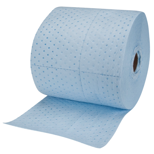 Premium Blue Bonded Sorbent Pads, Heavyweight, 150' L x 15" W, 25 gal. Absorbancy Distribution Jean Lapalme