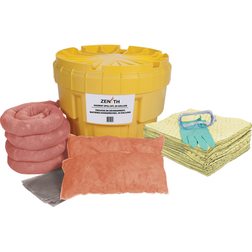 Spill Kit, Hazmat, Overpack/Salvage Drum, 20 US gal. Absorbancy Distribution Jean Lapalme