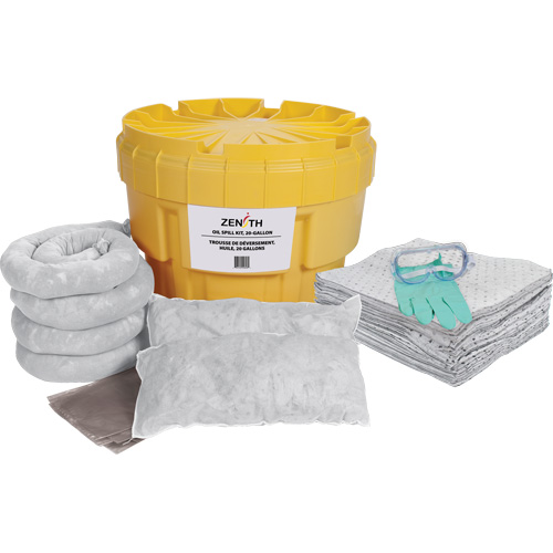 Premium Spill Kit, Oil Only, Overpack/Salvage Drum, 20 US gal. Absorbancy Distribution Jean Lapalme