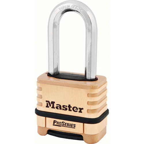 Cadenas &agrave; combinaison ProSeries, Argent, Rev&ecirc;tement en laiton, Largeur de 2-1/4" Distribution Jean Lapalme