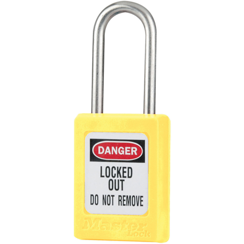 S31 Zenex Safety Padlock, Yellow, Keyed Different, Thermoplastic, 1-3/8" Width Distribution Jean Lapalme