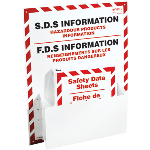 Postes d'information de fiches de donn&eacute;es de s&eacute;curit&eacute;, Anglais & français, Compris reliures Distribution Jean Lapalme