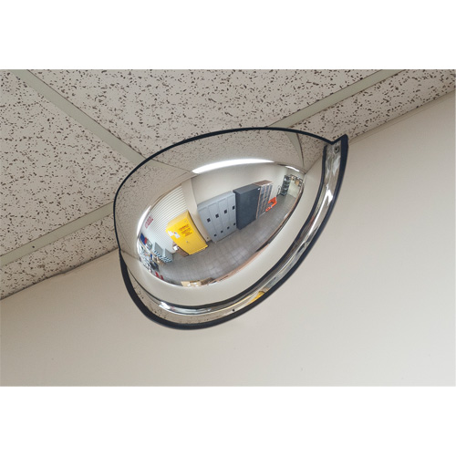 Miroir en d&ocirc;me 180°, Demi-d&ocirc;me, Dessus ouvert, Diam&egrave;tre 20" Distribution Jean Lapalme