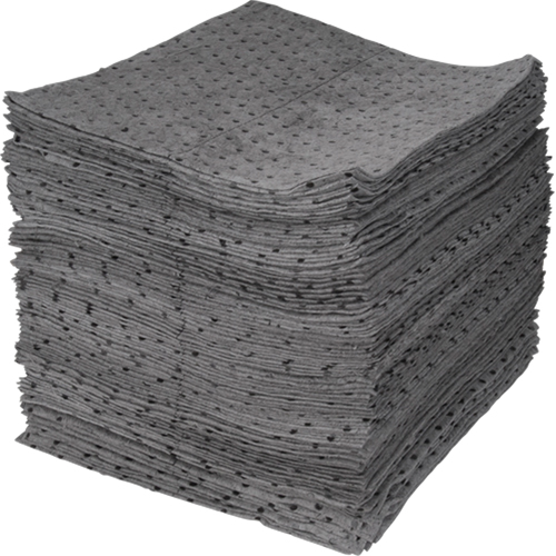 Feuilles absorbantes li&eacute;es de premi&egrave;re qualit&eacute;, Universel, 15" x 18", 25 gal. d'absorption Distribution Jean Lapalme