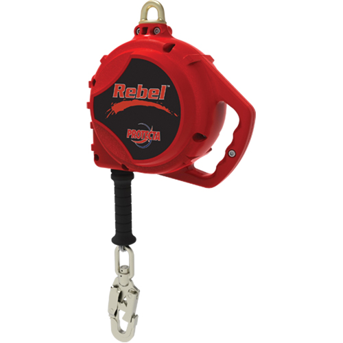 Cordage de s&eacute;curit&eacute; autor&eacute;tractable Rebel, 20', Acier galvanis&eacute;, Pivotant Distribution Jean Lapalme