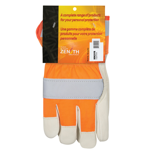 Orange High-Visibility Superior Warmth Fitters Gloves, Large, Grain Cowhide Palm, Thinsulate Inner Lining Distribution Jean Lapalme