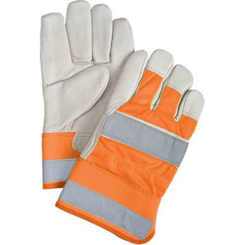 Orange High-Visibility Superior Warmth Fitters Gloves, Large, Grain Cowhide Palm, Thinsulate Inner Lining Distribution Jean Lapalme