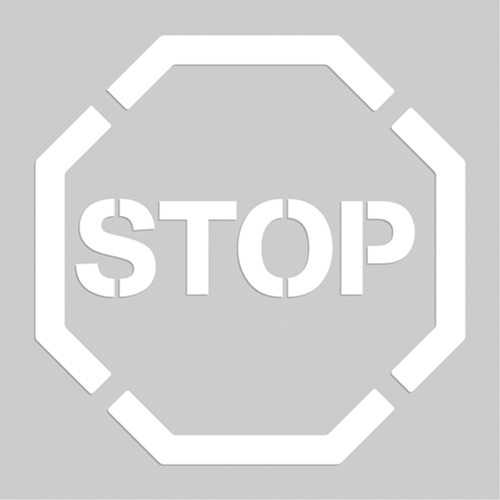 Floor Marking Stencils - Stop, Pictogram, 20" x 20" Distribution Jean Lapalme