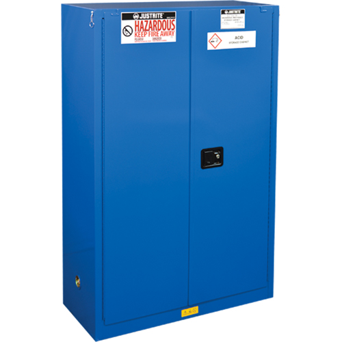 ChemCor&reg; Lined Hazardous Material Safety Cabinets, 45 gal., 43" x 65" x 18" Distribution Jean Lapalme