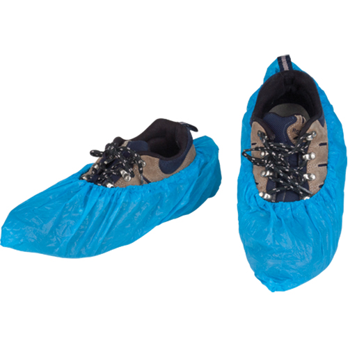 CPE Shoe Covers, X-Large, Polyethylene, Blue Distribution Jean Lapalme