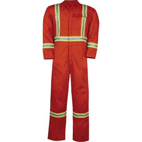 Combinaison non doubl&eacute;e haute visibilit&eacute;, Taille Petit, Orange Distribution Jean Lapalme