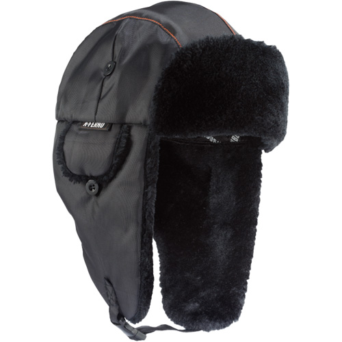 N-Ferno&reg; 6802 Classic Trapper Hat, Synthetic Fur Lining, Medium/Small, Black Distribution Jean Lapalme