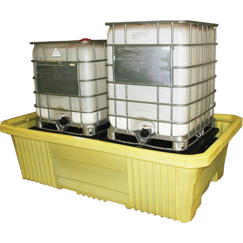 GRV double avec drain 4000i, Capacit&eacute; de d&eacute;versement 750 gal. US, 113" x 71" x 32" Distribution Jean Lapalme