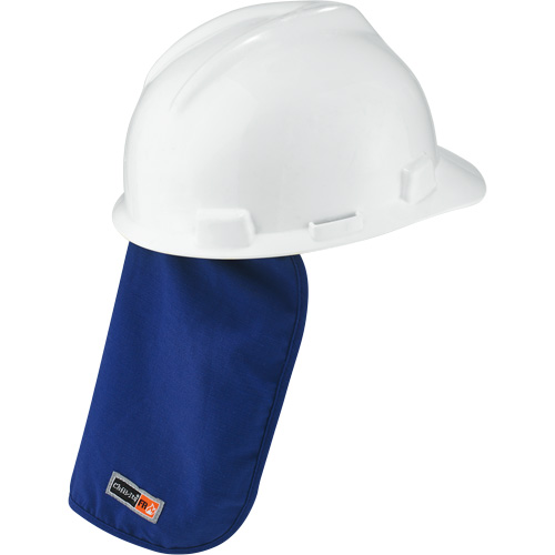 Tampon et voile pour le cou refroidissants et ignifug&eacute;s pour casque de s&eacute;curit&eacute; Chill-Its 6717FR, Bleu Distribution Jean Lapalme