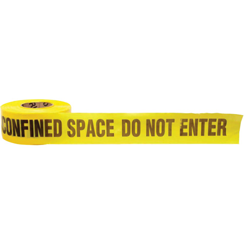 Ruban pour barricade, Anglais, 3" la x 1000' lo, 3 mils, Noir sur jaune Distribution Jean Lapalme