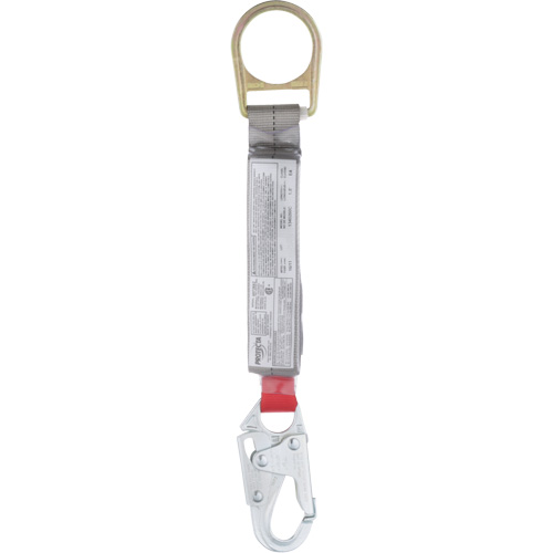 Corde antichoc PRO, 1,5', Point d'ancrage &agrave; Crochet mousqueton/Mousqueton, Crochet mousqueton aux jambes, Nylon Distribution Jean Lapalme