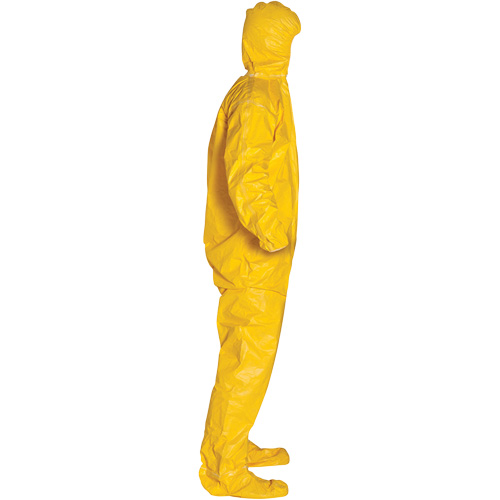 Combinaison r&eacute;sistante aux produits chimique avec capuchon, Tychem 2000, Moyen, Jaune Distribution Jean Lapalme