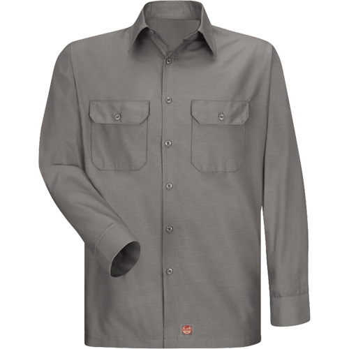 Chemise &agrave; manches longues en tissu ind&eacute;chirable, Hommes, 3T-Grand, Gris Distribution Jean Lapalme
