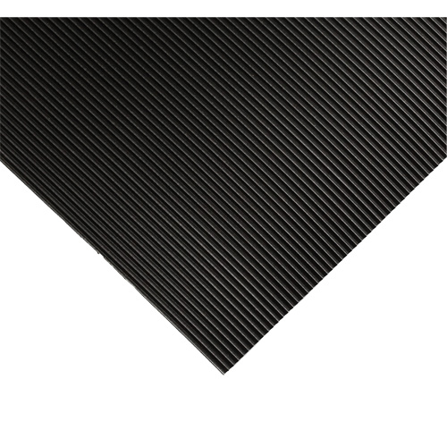 Tapis ondul&eacute; pour tableau de contr&ocirc;le no 702, 3' la x 15' lo, 1/4" &eacute;paisseur, Noir, PVC Distribution Jean Lapalme