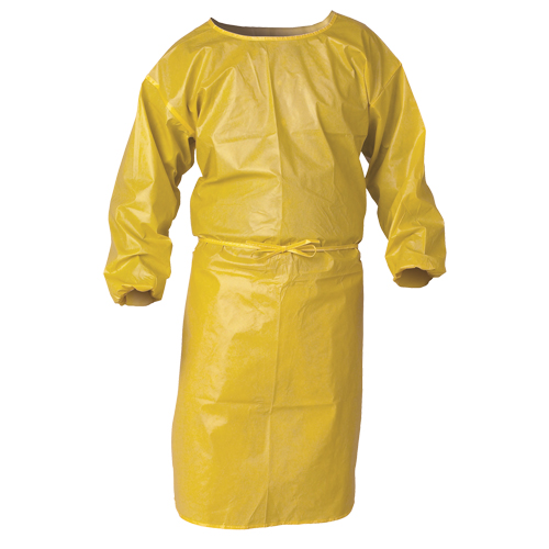 Blouse de protection contre la vaporisation de produits chimiques A70 KLEENGUARD, Polypropyl&egrave;ne, Jaune, 34" la x 44" lo Distribution Jean Lapalme