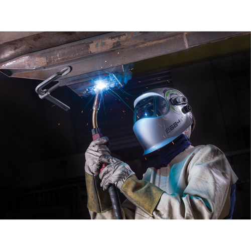 e684 Welding Helmets, 3.94" L x 1.97" W View Area, 4/5 - 13 Shade Range, Silver Distribution Jean Lapalme
