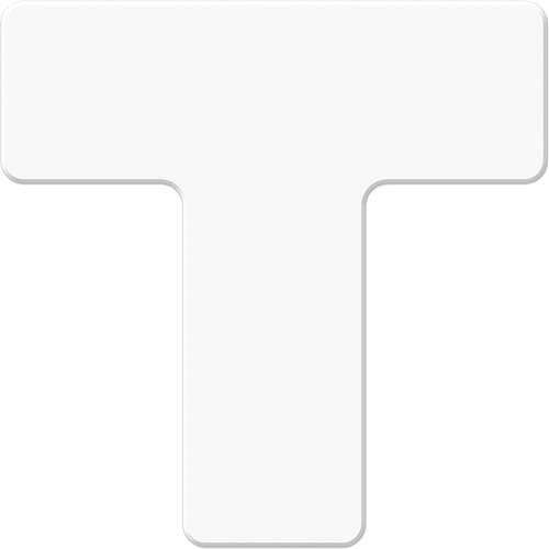 Marqueurs all&eacute;g&eacute;e/5S Armor Stripe, T, 6" lo x 6" la, Blanc, Plastique Distribution Jean Lapalme