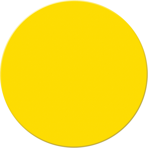 Marqueurs all&eacute;g&eacute;e/5S Armor Stripe, Cercle, 6" lo x 6" la, Jaune, Plastique Distribution Jean Lapalme