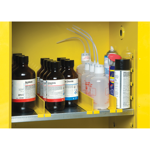 Shelf Dividers for Safety Cabinet Shelves Distribution Jean Lapalme
