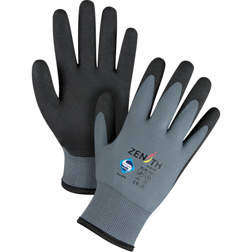 Gants enduits de premi&egrave;re qualit&eacute; ZX-30°, 8/Moyen, R&ecirc;vetement PVC, Calibre 15, Enveloppe en Nylon Distribution Jean Lapalme