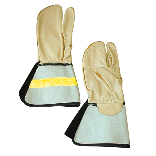 1 Finger Lineman's Glove, Medium, Grain Cowhide Palm Distribution Jean Lapalme