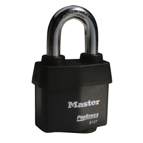 ProSeries&reg; Weather Tough&reg; Padlock, Black, Keyed Different, Laminated Steel, 2-5/8" Width Distribution Jean Lapalme