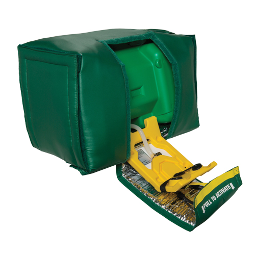 Douche oculaire portative, eau ti&egrave;de, Aliment&eacute; par gravit&eacute;, Capacit&eacute; 9 gal., Conformit&eacute; ANSI Z358.1 Distribution Jean Lapalme
