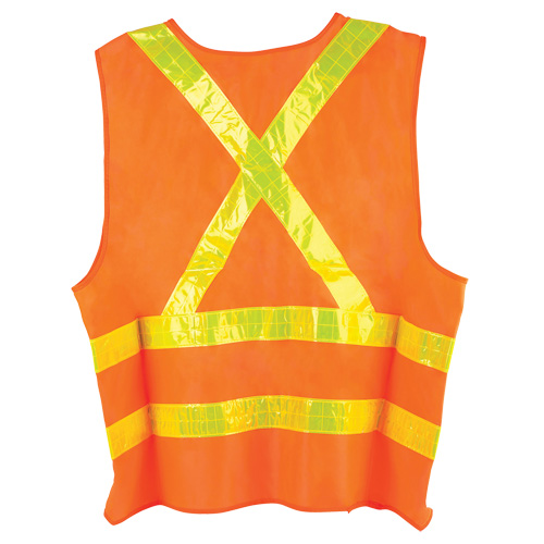 Dynamic Traffic Vest, High Visibility Orange, Large, Polyester Distribution Jean Lapalme