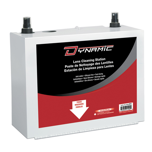 Poste de nettoyage de lentilles Dynamic, M&eacute;tal, 8" lo x 5" p x 6" h Distribution Jean Lapalme