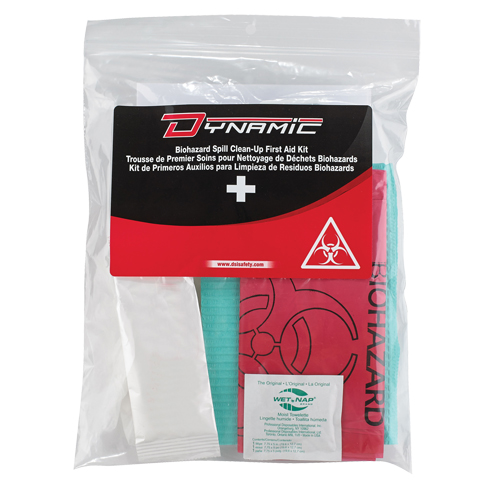 Dynamic Biohazard Spill Clean-Up First Aid Kit, Class 1 Medical Device, Resealable Plastic Bag Distribution Jean Lapalme