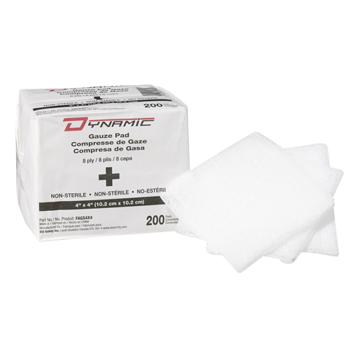 &eacute;ponge de gaze Dynamic, Tampon, 4" lo x 4" la, Dispositif m&eacute;dical Classe 1 Distribution Jean Lapalme
