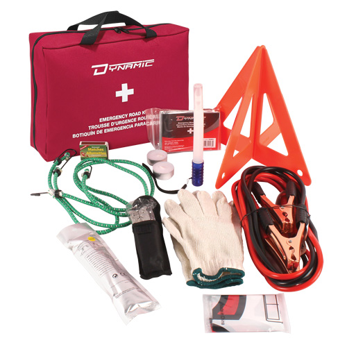 Trousse de premiers soins pour urgence routi&egrave;re Dynamic, Dispositif m&eacute;dical Classe 1, Sac en nylon Distribution Jean Lapalme