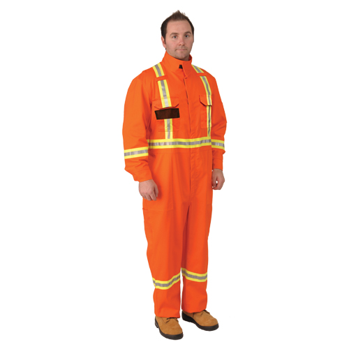 Combinaisons ignifuges &agrave; bandes Firewall FR, Taille Petit, Orange Distribution Jean Lapalme