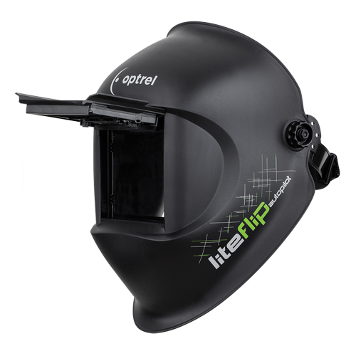 Liteflip Autopilot Welding Helmet, 3.94" L x 1.97" W View Area, 1/5/5 - 14 Shade Range, Black Distribution Jean Lapalme
