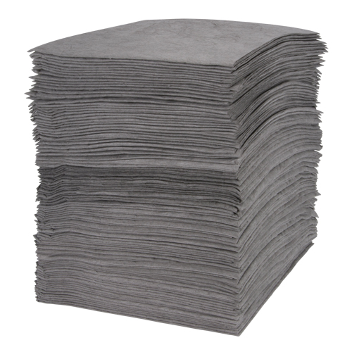Feuilles absorbantes souffl&eacute;es de premi&egrave;re qualit&eacute;, Universel, 15" x 18", 30 gal. d'absorption Distribution Jean Lapalme