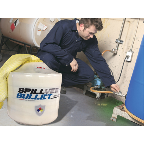 Barrage pour mati&egrave;res dangereuses Spillver Bullet, Mati&egrave;res dangereuses, 50' lo x 5" la, Absorption 14 gal. Distribution Jean Lapalme