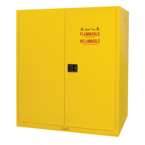 Armoire pour entreposage de barils &agrave; la verticale, Capacit&eacute; de 110 gal. US, 2 barils, Jaune Distribution Jean Lapalme