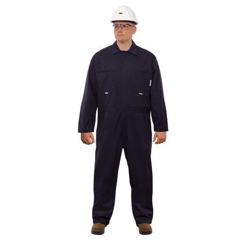 Combinaison ignifuge contre l'arc &eacute;lectrique UltraSoft, Taille 46, Bleu marine, 12,4 cal/cm2 Distribution Jean Lapalme