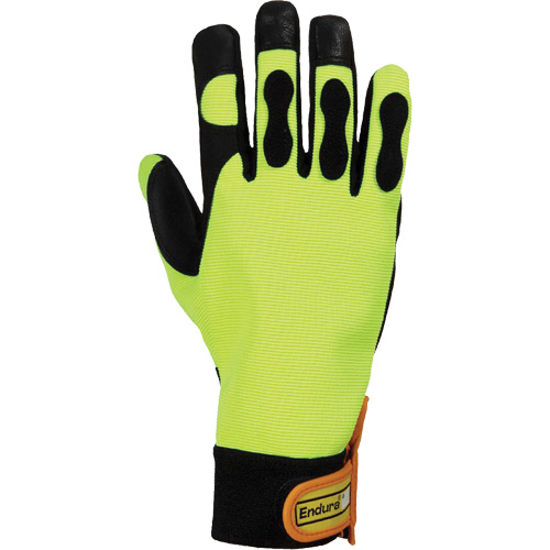 Gants pour scie &agrave; chaîne haute visibilit&eacute; Endura, Taille Grand/9, Paume Ch&egrave;vre Distribution Jean Lapalme