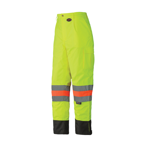 6039 Traffic Control Waterproof Safety Pant, Polyester, X-Small, High Visibility Lime-Yellow Distribution Jean Lapalme