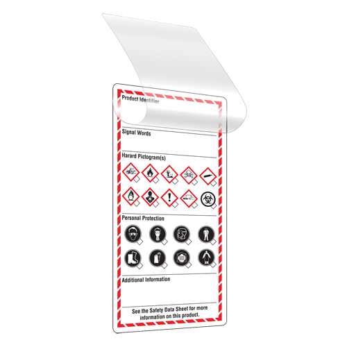Self-Laminating Workplace Tags, Cardstock, 3" W x 6" H, English Distribution Jean Lapalme