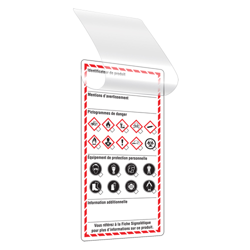 Self-Laminating Workplace Tags, Cardstock, 3" W x 6" H, French Distribution Jean Lapalme