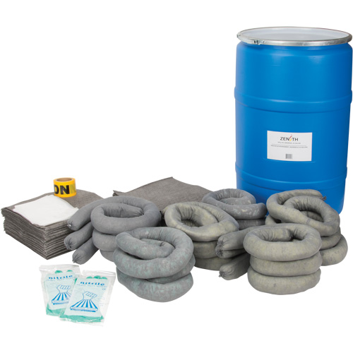Trousse de lutte contre les d&eacute;versements, Universel, Baril, Absorbance de 55 gal. US Distribution Jean Lapalme